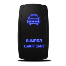 MICTUNING 20A 12V Blue LED Rocker Switch – Bumper Light Bar