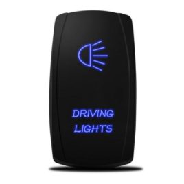 MICTUNING 20A 12V Blue LED Rocker Switch – Driving Lights