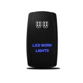 MICTUNING 20A 12V Blue LED Rocker Switch – LED Work Lights