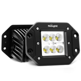 Nilight 18W Flush Mount LED Flood Lights (Pair)